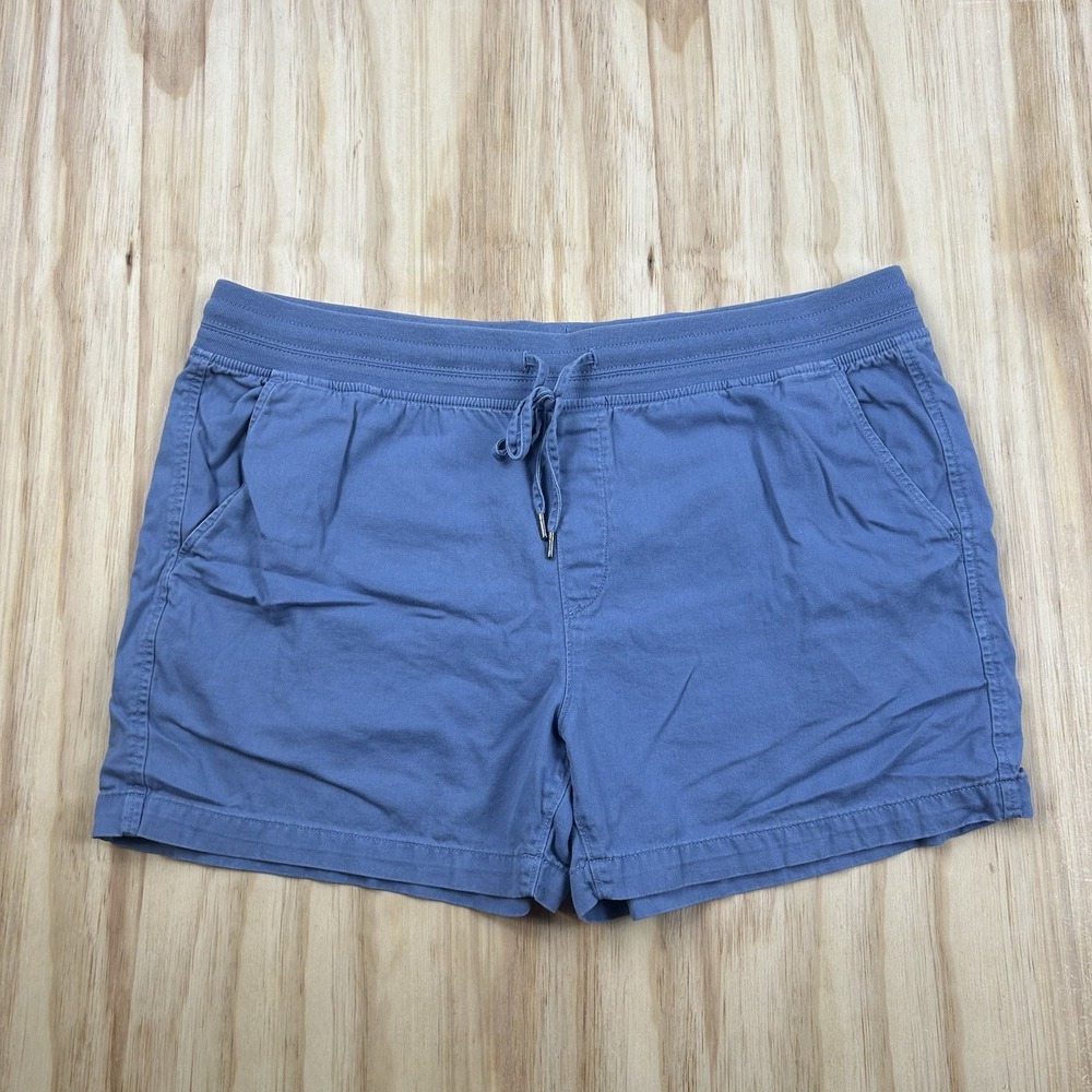 Orvis Women's 2XL Blue Drawstring Bermuda Shorts Comfortable Lounge Casual